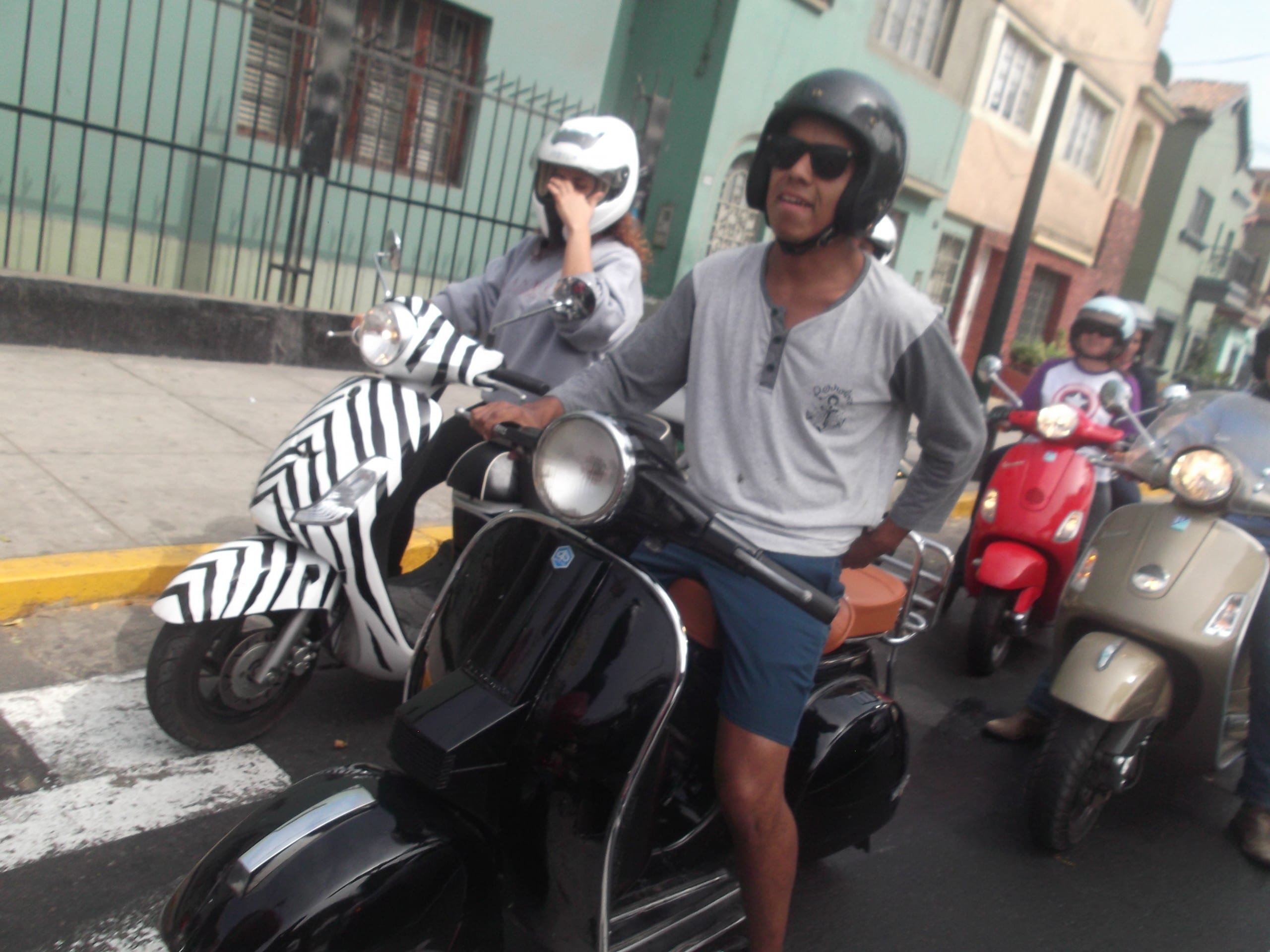 scooter motorcyclist Lima Peru